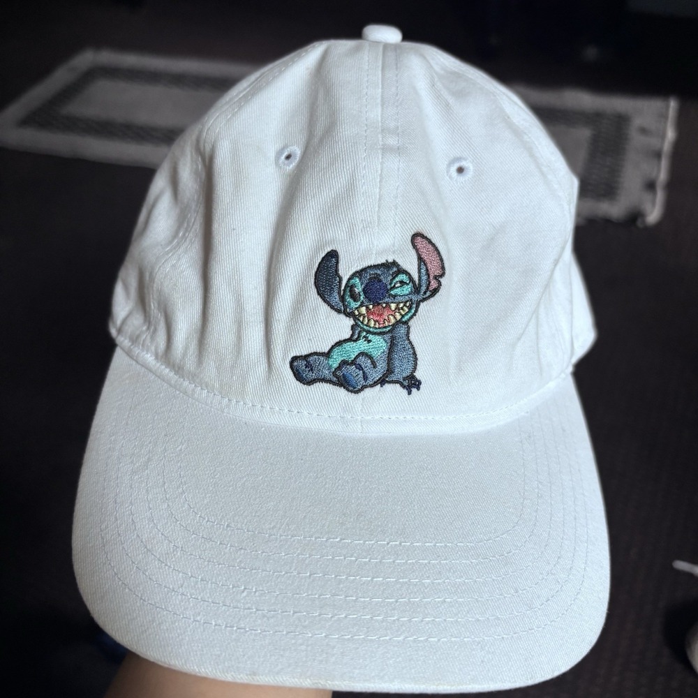 Disney Lilo And Stitch Hat White Cartoon Hawaiian Adult Aloha Cap